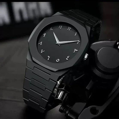 Premium Arabic Aura Black Dial Watch